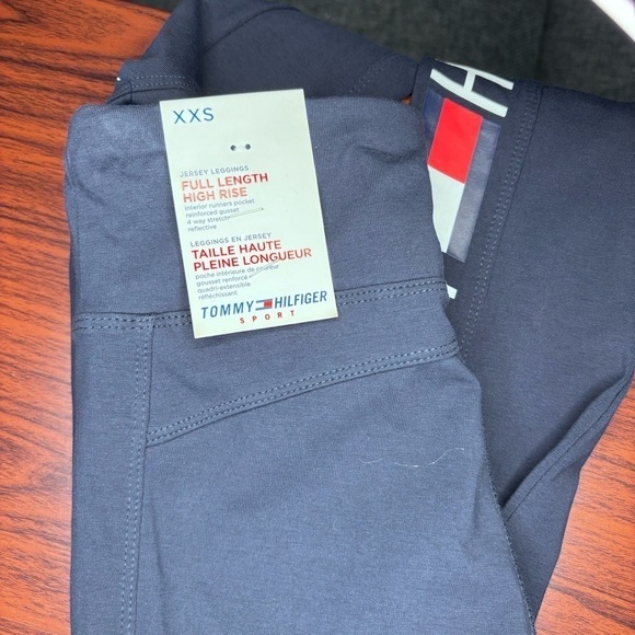 TOMMY HILFIGER SPORT Women's Navy High Rise Logo Leggings NWT - Picture 8 of 8